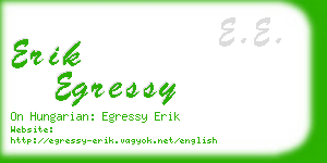 erik egressy business card